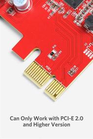 img 3 attached to 🔴 Inateck KT4001 PCI-e to USB 3.0 (4 Ports) Expansion Card with 15-Pin Power Connector - Red