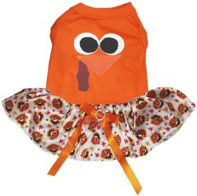 img 2 attached to Petitebella Turkey Face Shirt 🦃 with Dotted Tutu for Puppy Dog Dress