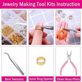 img 1 attached to 📿 Earring Making Kit: Shynek 2343pcs Earring Making Supplies for Polymer Clay Earrings Creation, Jewelry Repair, with Earring Hooks, Jump Rings, Earring Posts, Earring Backs, and Jewelry Pliers Tools