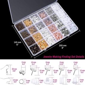 img 2 attached to 📿 Earring Making Kit: Shynek 2343pcs Earring Making Supplies for Polymer Clay Earrings Creation, Jewelry Repair, with Earring Hooks, Jump Rings, Earring Posts, Earring Backs, and Jewelry Pliers Tools