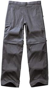img 3 attached to Asfixiado Pants Childrens BoysCasual Convertible Trousers Boys' Clothing and Pants