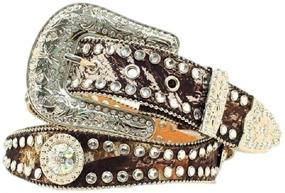 img 1 attached to 🌟 Blazin Roxx Women's Rhinestone Conchos Belt Accessories