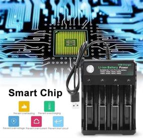 img 1 attached to 🔋 Efficient 4-Bay 18650 Battery Charger - 5V 2A, Li-ion TR IMR, Red/Green Display