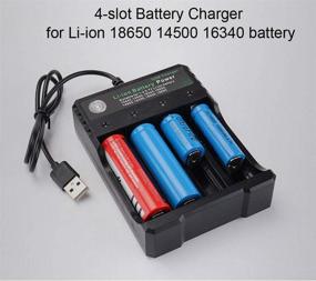 img 2 attached to 🔋 Efficient 4-Bay 18650 Battery Charger - 5V 2A, Li-ion TR IMR, Red/Green Display