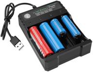 🔋 efficient 4-bay 18650 battery charger - 5v 2a, li-ion tr imr, red/green display logo