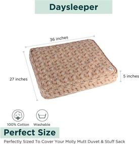 img 3 attached to 🐶 Molly Mutt Dog Bed Cover - Washable and Calming Cover for Medium and Large Dogs with Removable Pet Bed Cover