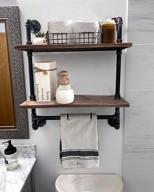 industrial bathroom framhouse hanging shelving bath logo