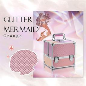 img 2 attached to 🧜 Stagiant Makeup Train Case for Girls - Nail Polish Organizing Cosmetic Box - Lockable with Keys - 4 Tier Trays - Carrying Pink Handle - Makeup Storage Box with Pink Mermaid Design