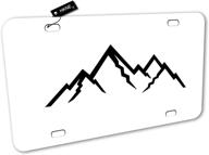 mountains license plate aluminum vanity logo