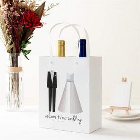 img 3 attached to Crisky Welcome to Our Wedding Bags: 25pcs Elegant Welcome Bags for Hotel Guests, 10x8x4 Inches, Ideal Favor Bags for Memorable Celebrations