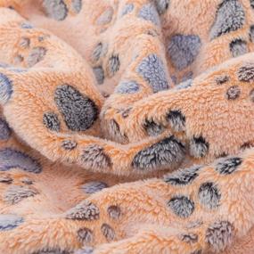 img 2 attached to 🐾 Ultra Cozy and Lightweight Micro Plush Fleece Pet Blanket for Dogs and Cats - Brown, 40 x 32 Inches