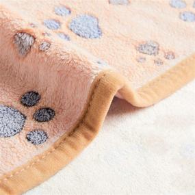 img 1 attached to 🐾 Ultra Cozy and Lightweight Micro Plush Fleece Pet Blanket for Dogs and Cats - Brown, 40 x 32 Inches