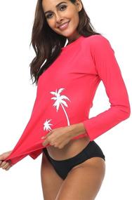 img 1 attached to Wetopkim Womens Hearted Protection Rushguard: Ultimate Swimwear for Women's Safety & Style