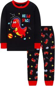 img 3 attached to 🛏️ Boys' Pajama Christmas Sleepwear Set - Sleepwear & Robes for Kids