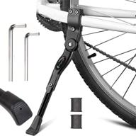 ffxwtsf bike kickstand: adjustable universal aluminum alloy stand for 20'', 24'', 26'' mountain bikes - includes 4 mm and 5 mm hex wrench logo