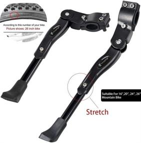 img 1 attached to FFXWTSF Bike Kickstand: Adjustable Universal Aluminum Alloy Stand for 20'', 24'', 26'' Mountain Bikes - Includes 4 mm and 5 mm Hex Wrench