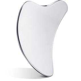 img 4 attached to Инструмент Gua Sha Dolphin Model из нержавеющей стали - средство для массажа лица и тела для укрепления кожи, глаз и шеи с дорожным мешочком.