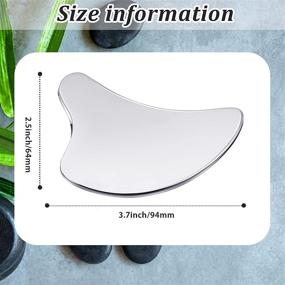 img 3 attached to Инструмент Gua Sha Dolphin Model из нержавеющей стали - средство для массажа лица и тела для укрепления кожи, глаз и шеи с дорожным мешочком.