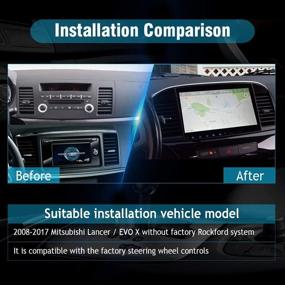 img 3 attached to 🚗 Enhanced SYGAV Android 10 Car Stereo for 2008-2017 Mitsubishi Lancer EVO X - Carplay Supported, GPS Navigation, No OEM Rockford Fosgate AMP Radio Head Unit Included