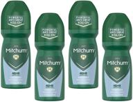 👕 mitchum roll-on, invisible unscented anti-perspirant &amp; deodorant - 3.4 oz (pack of 4) logo