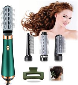 img 4 attached to 🔥 One-Step Hair Dryer Brush: 4-in-1 Hot Air Hair Comb, Volumizer Styler, Ionic Blow Dryer, Straightener, and Curler