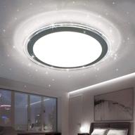 modern round flush mount ceiling light fixture - dllt 13 inch, 22w, 6000k cool white led disk light for closet, hallway, kitchen, bedroom, basements logo