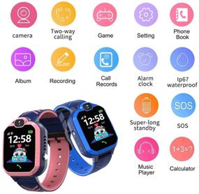 img 2 attached to 📱 Kids Smartwatch Phone for Boys Girls | Two-Way Call, Alarm Clock, SOS | Birthday Gifts for Kids 3-12