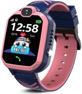 детские умные часы-телефоны для мальчиков девочек | двусторонний вызов, будильник, сос | подарки на день рождения для детей 3-12 логотип