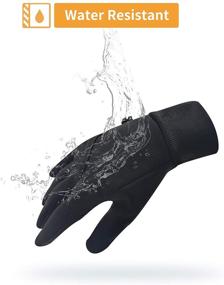 img 2 attached to 🧤 FTEOX Winter Gloves: Rainproof, Windproof & Non-Slip - Ideal for Running, Cycling, Goalie, Driving & Dog Walking with Touch Screen Functionality