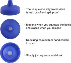 img 3 attached to 🚰 Pinnacle Mercantile 32oz Sports Squirt Water Bottles - Convenient One-Hand Squeeze & Drink Set of 2