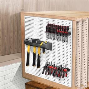 img 3 attached to 🔧 Metal Screwdriver Organizer Set with Wall Mounted Hammer Rack, Pliers Organizer, and Tool Holder Organizers for Workshop and Workbench (Set of 3)
