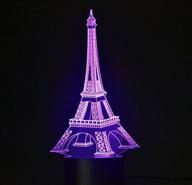 🗼 enhance your ambience with 3d night lamp illusion desk light featuring eiffel tower design and 7 colors change - perfect addition to your smart home night lights collection логотип