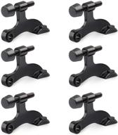 🚪 homotek 6 pack hinge pin black door stopper: adjustable deluxe heavy duty stopper with black rubber bumper tips (2-1/2"x1-3/4") logo