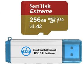 img 4 attached to 💾 Карта памяти SanDisk 256 ГБ Micro SDXC Extreme, совместима с GoPro Hero 7 Black, Silver, Hero7 White - UHS-1 U3 A2, включая набор (1) Everything But Stromboli 3.0 Micro/SD Card Reader