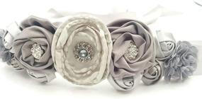 img 1 attached to 🌸 Floral Fall Flowers Maternity Sash: A Romantic Wedding Belt SH-02