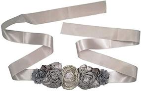 img 4 attached to 🌸 Floral Fall Flowers Maternity Sash: A Romantic Wedding Belt SH-02