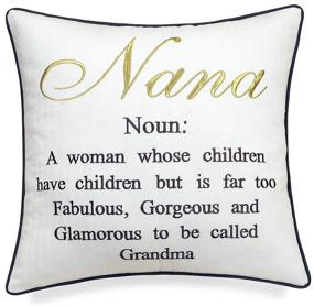 img 3 attached to 🌸 EURASIA DECOR Nana Definition Embroidered Decorative Pillow Cover - Perfect Mothers Day Gift - 14x14 Accent Square