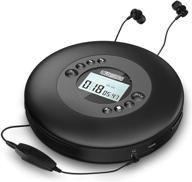 🎧 portable cd player with headphones: rechargeable, anti-skip, lcd display - perfect for home, car, and sports! logo