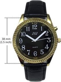 img 3 attached to English Talking Function Leather Golden Women's Watches for Wrist Watches