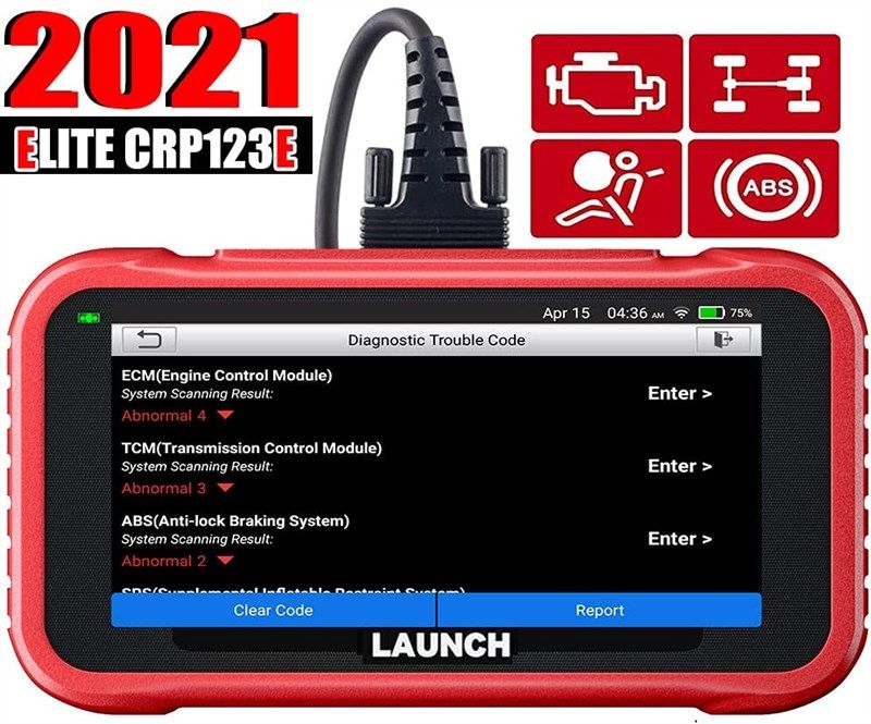 LAUNCH CRP123E Car Diagnostic Scanner OBD2 Code Reader Engine Transmission  ABS SRS Airbag Scan Tool WIFI Touch Screen Auto VIN Health Report Diagnosis