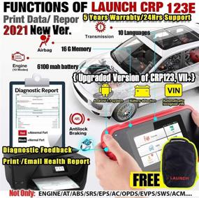 img 3 attached to 🔍 [2021 New Elite] LAUNCH CRP123E OBD2 Scanner - Engine/ABS/SRS/Transmission Diagnostic Scan Tool with Battery Test, AutoVIN, 5" Touchscreen, WiFi Free Update - Car Code Reader for All Cars