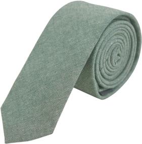 img 2 attached to 👔 JNJSTELLA Solid Cotton Skinny Necktie