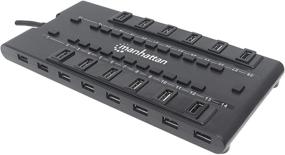 img 4 attached to 🔌 Manhattan 28 Port USB Mondo Hub II - High-Speed 24 USB-A 2.0 Ports, Advanced 4 USB-A 3.0 Ports, On-Off Switches, 5V/4A Power Adapter – 163606