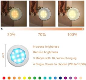 img 1 attached to 🔦 UYICOO 6-Pack LED Puck Lights: Battery Operated, Wireless Color Changing, Dimmable Under Cabinet Lighting with Timing - Perfect for Display Cabinets