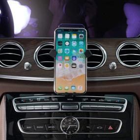 img 3 attached to 📱 Mercedes-Benz E-Class Phone Holder: Wireless Charging Air Vent Mount for iPhone X, 2018-2019 E-Class & More - Fits 5.5/6 in Smartphones