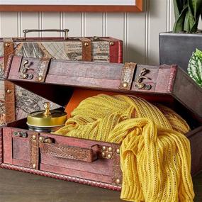 img 3 attached to 📦 Okuna Outpost: Antique Wooden Treasure Chest Box - Ideal for Home Decor and Storage (12.5 x 7.8 x 4.3 in)