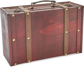 img 4 attached to 📦 Okuna Outpost: Antique Wooden Treasure Chest Box - Ideal for Home Decor and Storage (12.5 x 7.8 x 4.3 in)