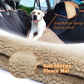 img 3 attached to Doglay Waterproof Nonslip Dog Car Seat Cover with Detachable Sherpa Fleece Mat – Heavy-Duty Scratchproof Protection for Cars, Trucks, and SUVs