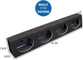 img 1 attached to 🔊 Atrend Pro Series 6x9 4-Way Quad Speaker Enclosure with Wedge Shape - 6” x 9”