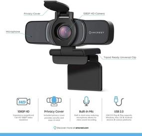 img 3 attached to 🎥 Amcrest AWC201-B 1080P Webcam: High Definition Streaming with Privacy Cover, Microphone, Wide Angle Lens, and Large Sensor for PC Desktop and Laptop